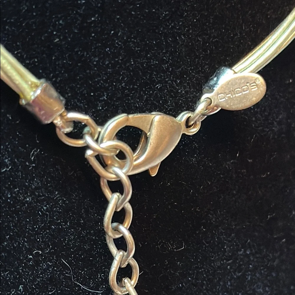 Chico’s Elegant Gold Enamel Necklace
